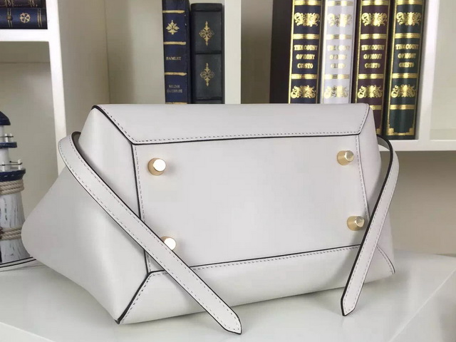 Celine Mini Belt Handbag in White Supersoft Calfskin for Sale