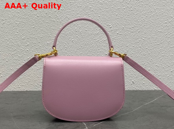 Celine Mini Besace Triomphe in Light Pink Shiny Calfskin Replica