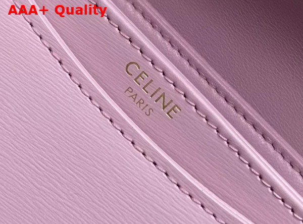 Celine Mini Besace Triomphe in Light Pink Shiny Calfskin Replica