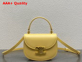 Celine Mini Besace Triomphe in Pollen Shiny Calfskin Replica