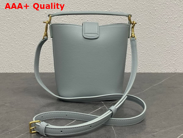 Celine Mini Bucket Louise in Smooth Calfskin Ice Blue Replica