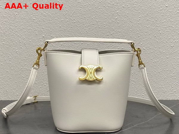 Celine Mini Bucket Louise in Smooth Calfskin Rice Replica