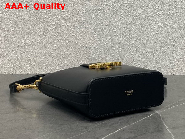 Celine Mini Bucket Triomphe in Black Smooth Calfskin Replica