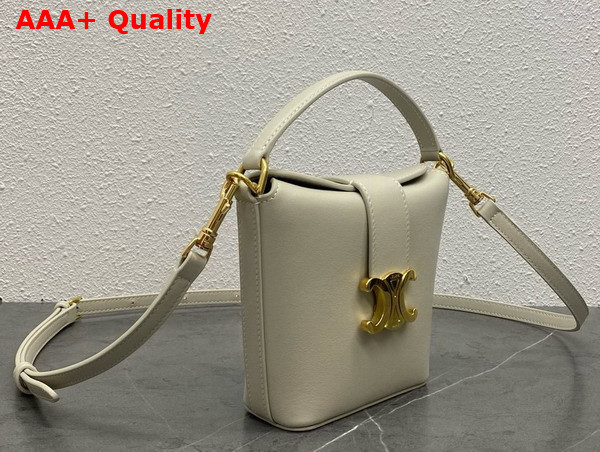 Celine Mini Bucket Triomphe in Light Stone Smooth Calfskin Replica