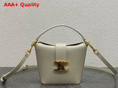 Celine Mini Bucket Triomphe in Light Stone Smooth Calfskin Replica