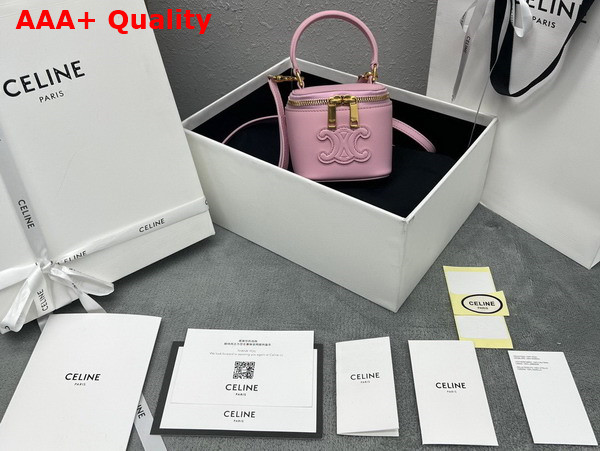 Celine Mini Vanity Case in Pink Smooth Calfskin Replica
