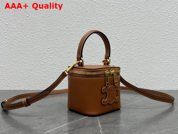 Celine Mini Vanity Case in Tan Smooth Calfskin Replica