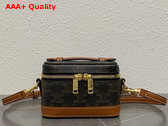 Celine Mini Vanity in Triomphe Canvas and Calfskin Tan Replica