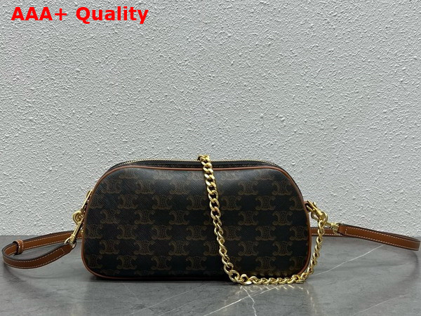 Celine Multi Bag in Triomphe Canvas and Calfskin Tan Replica