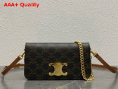 Celine Multipochette in Triomphe Canvas and Calfskin Tan Replica