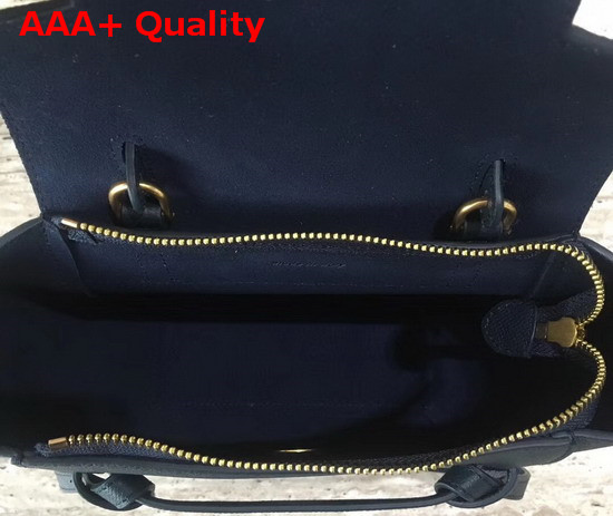 Celine Nano Belt Bag in Abyss Blue Grained Calfskin Replica