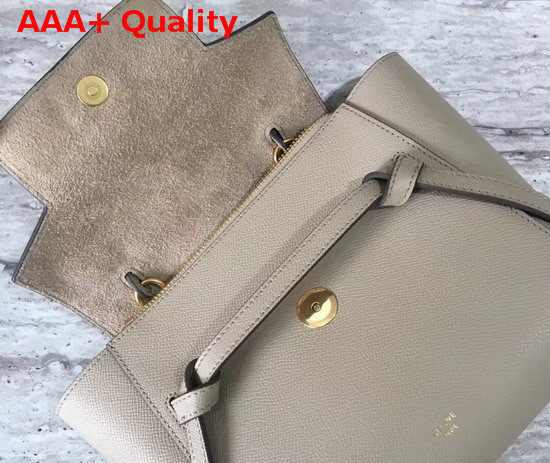 Celine Nano Belt Bag in Beige Grained Calfskin Replica
