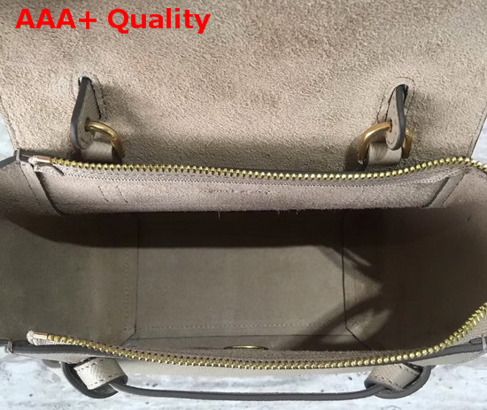 Celine Nano Belt Bag in Beige Grained Calfskin Replica