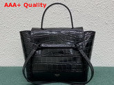 Celine Nano Belt Bag in Black Crocodile Embossed Calfskin Replica