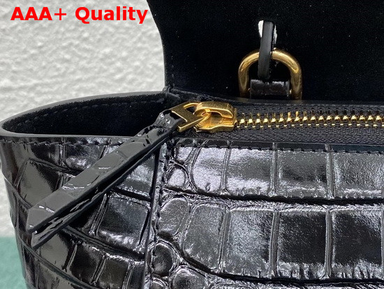Celine Nano Belt Bag in Black Crocodile Embossed Calfskin Replica