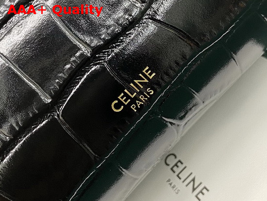 Celine Nano Belt Bag in Black Crocodile Embossed Calfskin Replica