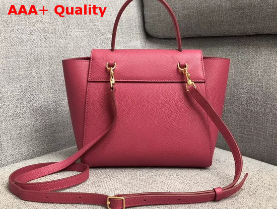 Celine Nano Belt Bag in Grained Calfskin Raspberry Replica