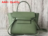 Celine Nano Belt Bag in Green Grained Calfskin Replica