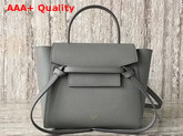 Celine Nano Belt Bag in Light Grey Grained Calfskin Replica