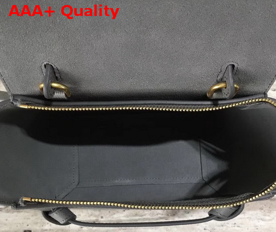 Celine Nano Belt Bag in Light Grey Grained Calfskin Replica