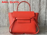 Celine Nano Belt Bag in Orange Grained Calfskin Replica