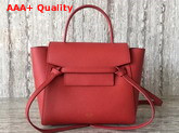 Celine Nano Belt Bag in Red Grained Calfskin Replica