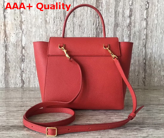 Celine Nano Belt Bag in Red Grained Calfskin Replica