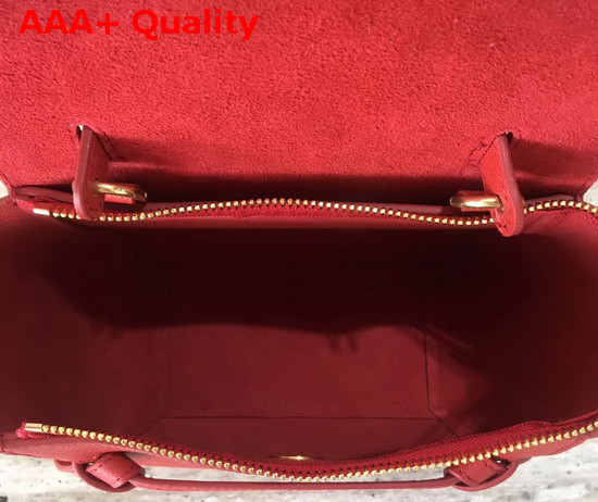 Celine Nano Belt Bag in Red Grained Calfskin Replica