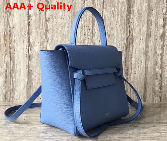 Celine Nano Belt Bag in Sky Blue Grained Calfskin Replica