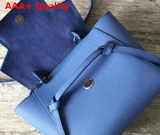 Celine Nano Belt Bag in Sky Blue Grained Calfskin Replica