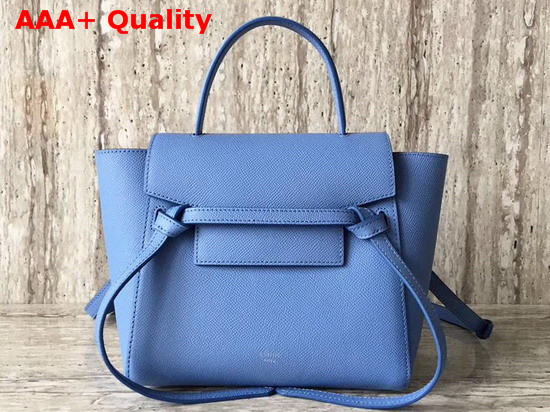 Celine Nano Belt Bag in Sky Blue Grained Calfskin Replica