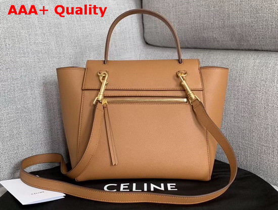 Celine Nano Belt Bag in Tan Grained Calfskin Replica