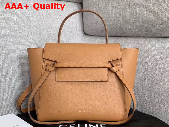 Celine Nano Belt Bag in Tan Grained Calfskin Replica