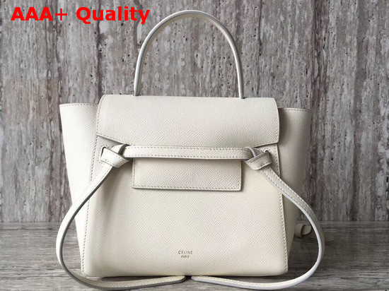 Celine Nano Belt Bag in White Grained Calfskin Replica