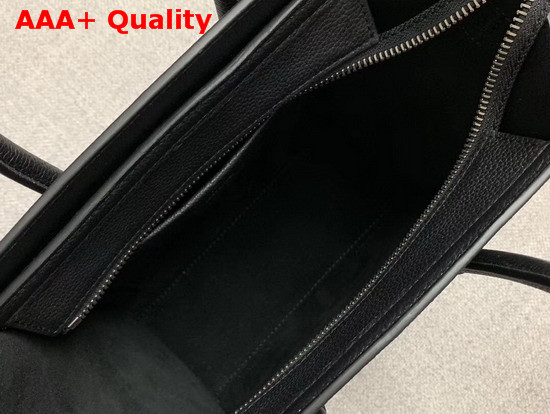 Celine Nano Luggage Bag in Black Drummed Calfskin Replica