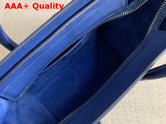 Celine Nano Luggage Bag in Electronic Blue Drummed Calfskin Replica