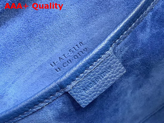 Celine Nano Luggage Bag in Electronic Blue Drummed Calfskin Replica