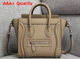 Celine Nano Luggage Bag in Souris Drummed Calfskin Replica