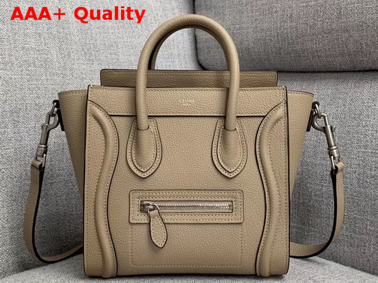 Celine Nano Luggage Bag in Souris Drummed Calfskin Replica