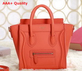 Celine Luggage Nano in Orange Real Leather for Sale