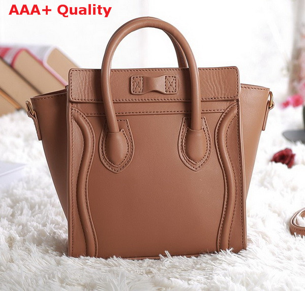Celine Luggage Nano in Brown Calfskin for Sale