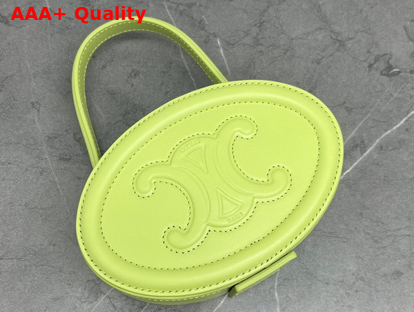 Celine Ovel Handbag in Lemon Yellow Smooth Calfskin Replica