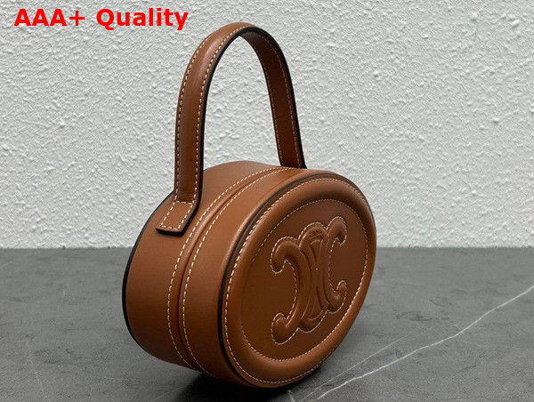 Celine Ovel Handbag in Tan Smooth Calfskin Replica