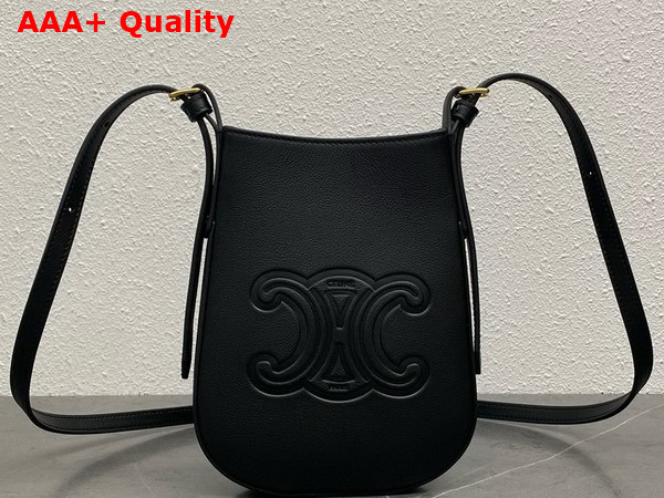 Celine Phone Pouch Heloise in Supple Calfskin Black Replica