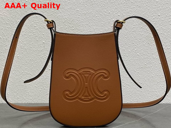 Celine Phone Pouch Heloise in Supple Calfskin Tan Replica
