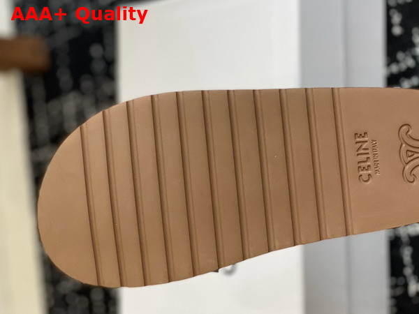 Celine Pitea Clog in Cognac Suede Calfskin Replica