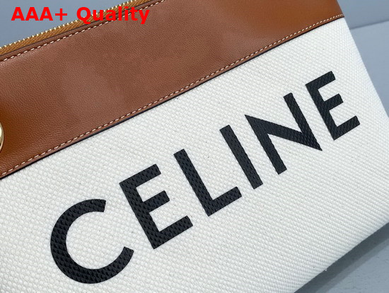 Celine Pouch Marin in Denim and Calfskin Natural Tan Replica