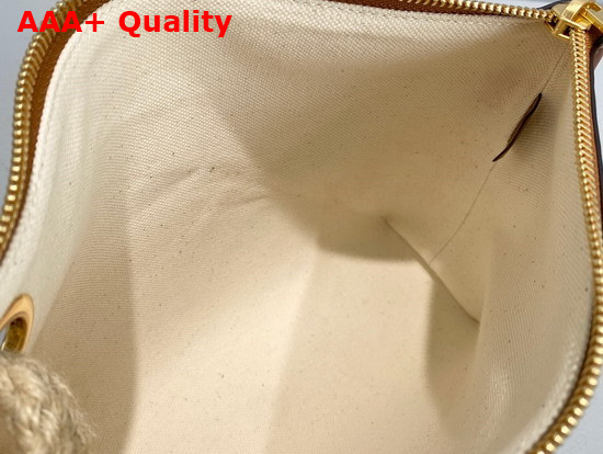 Celine Pouch Marin in Denim and Calfskin Natural Tan Replica