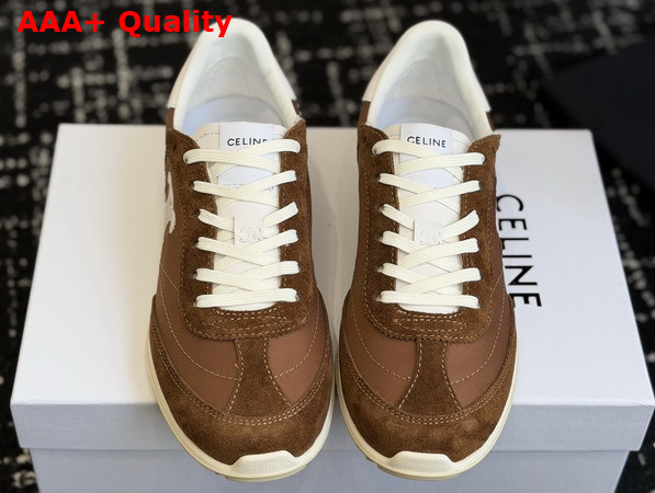 Celine Racer Sneaker in Nylon Suede Calfskin and Calfskin Sahara Replica