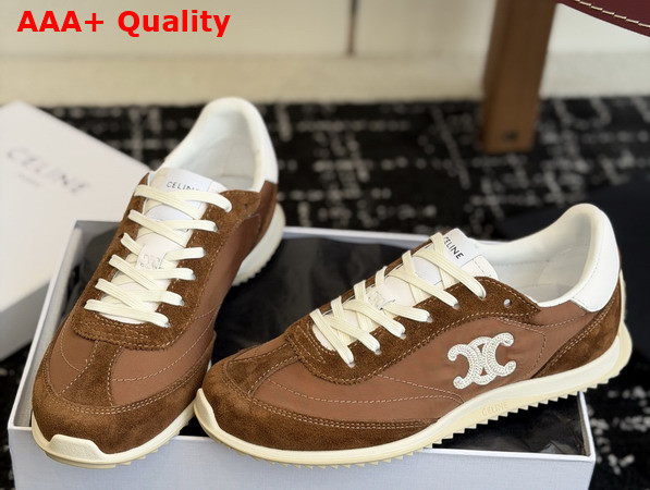 Celine Racer Sneaker in Nylon Suede Calfskin and Calfskin Sahara Replica